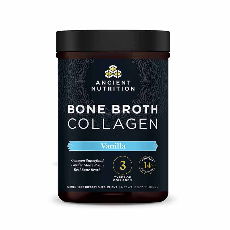 Ancient Nutrition Bone Broth Collagen Vanilla 18.3 Oz