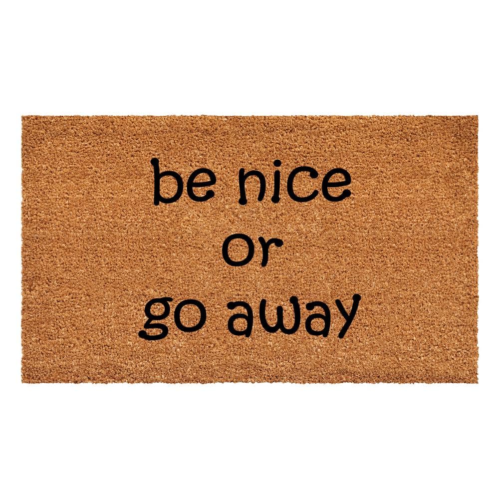 Be Nice Or Go Away Doormat, 24" x 36"