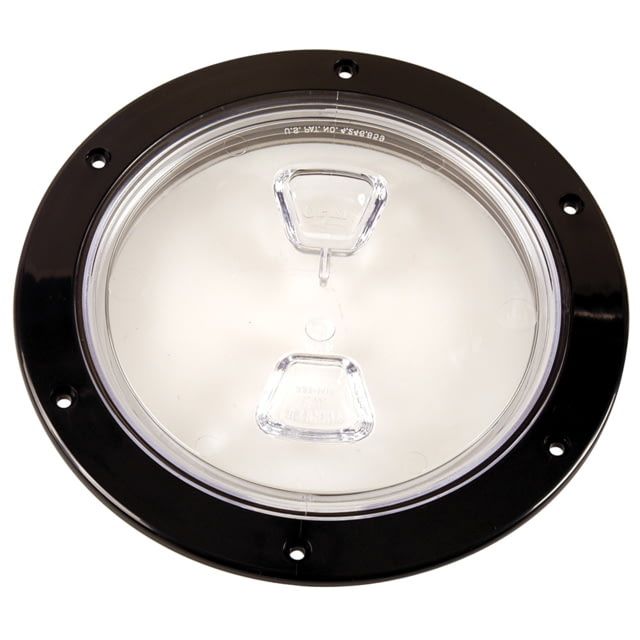 Beckson Marine 6" Clear Center Screw-Out Deck Plate - Black