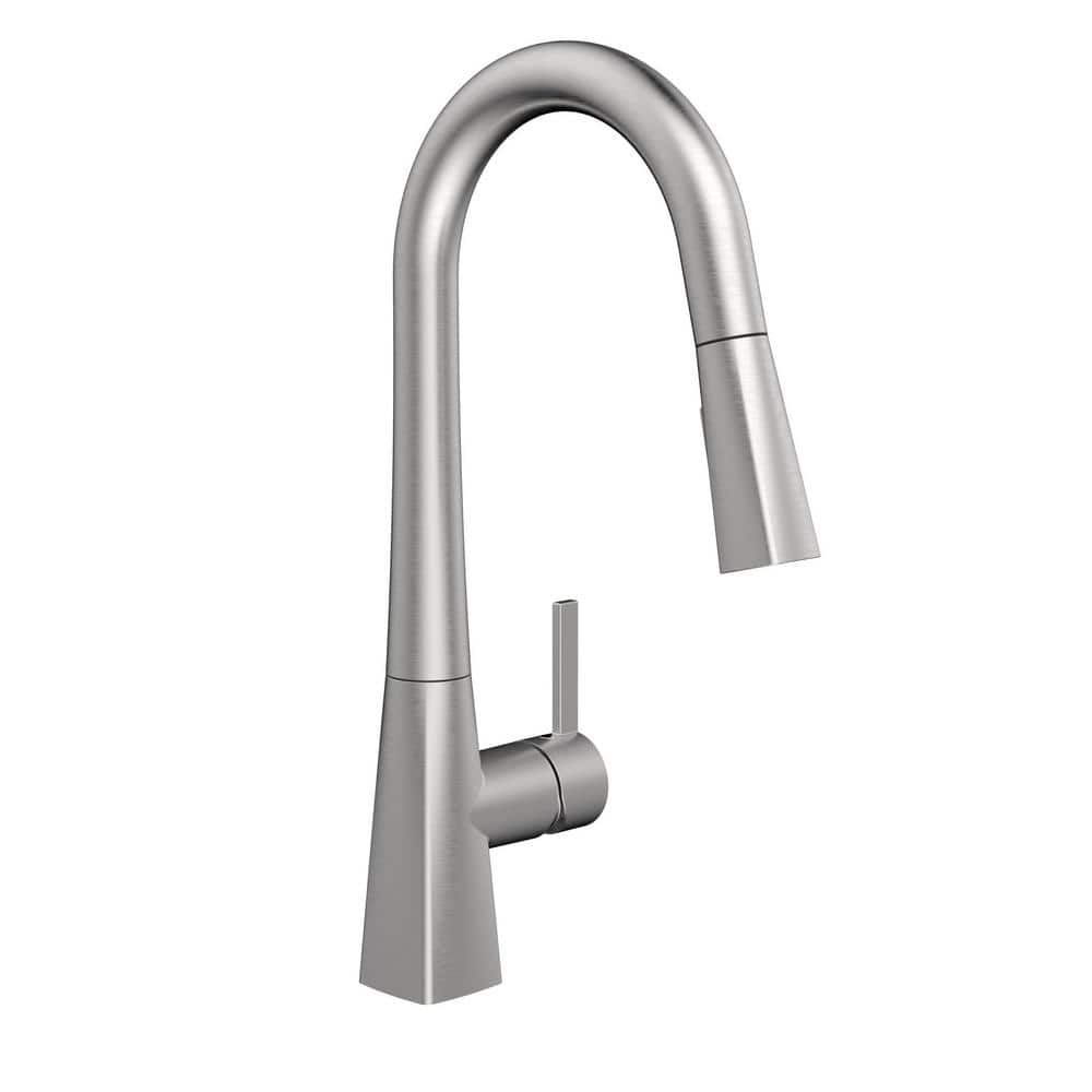 Belanger Single-Handle Pull-Down Sprayer Kitchen Faucet with Swivel Spout in Stainless Steel