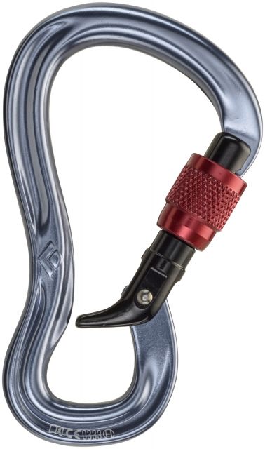 Black Diamond Gridlock Screwgate Carabiner-Dark Gray/Red