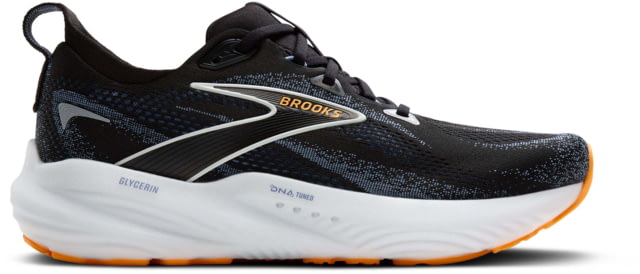 Brooks Glycerin 22 Road Running Shoes - Men's Black/Country Blue/Orange Pop 12.0 US/Medium