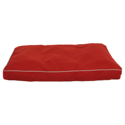 Carolina Pet Classic Canvas Jamison Rectangular Dog Bed - Barn Red W/Khaki Cording - Small 36" x 27" x 4"