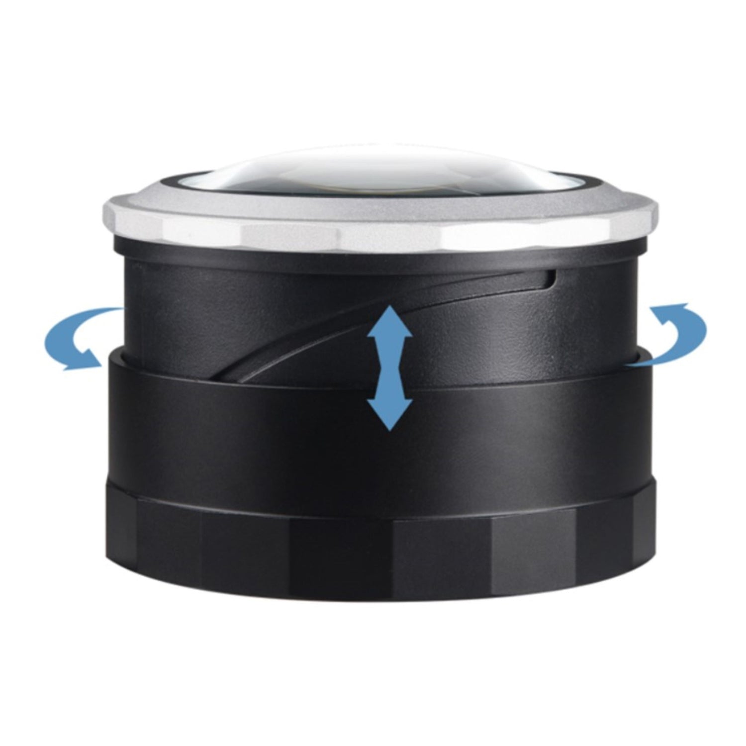 DayLight24 Lighted Dome Zoom Magnifier in Black