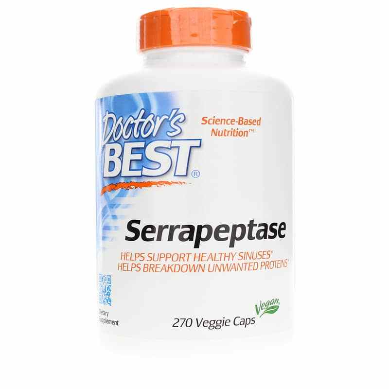 Doctors Best Serrapeptase 270 Veg Capsules