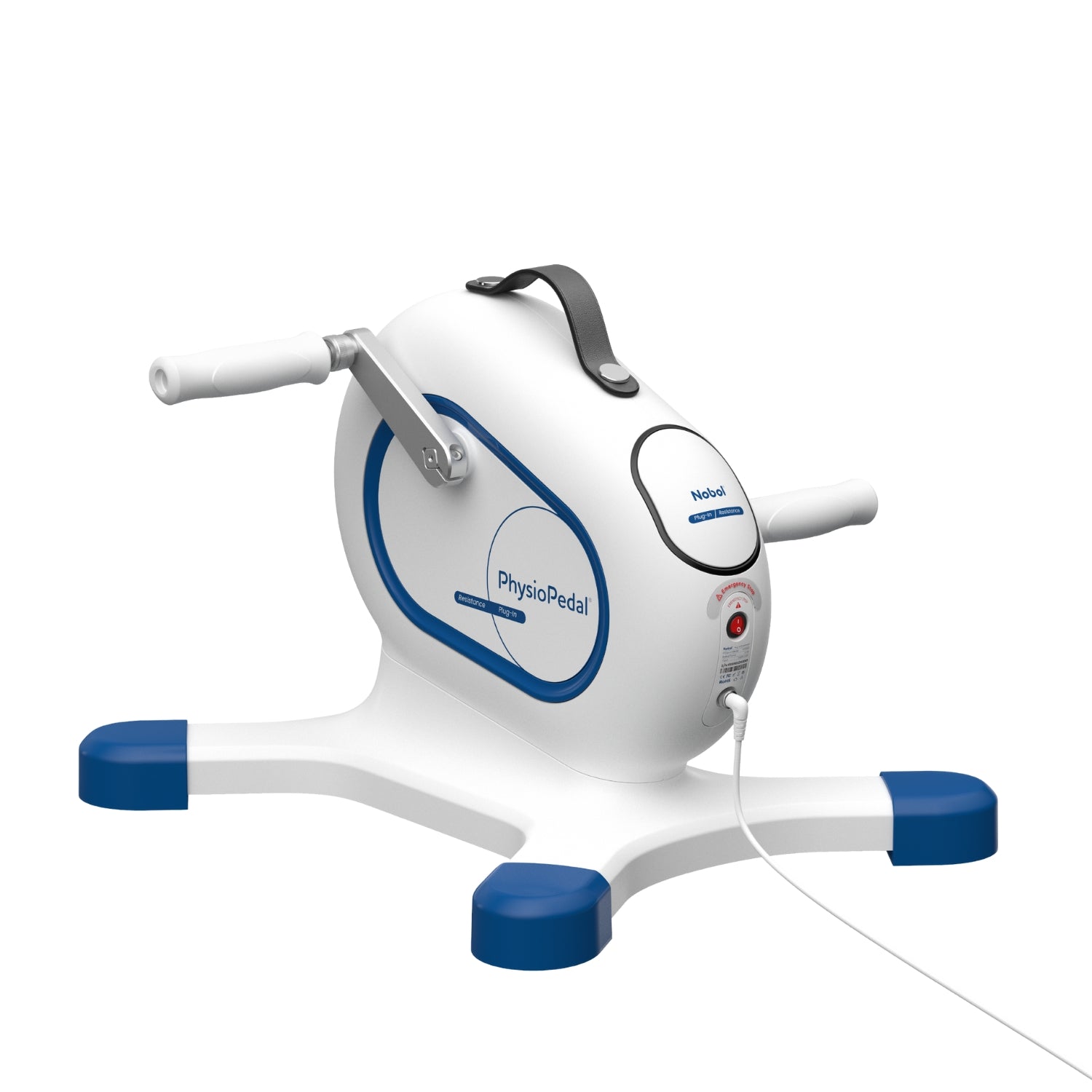 ESINO PhysioPedalÂ® 2-in-1 Motorized Exerciser w/ Resistance Mode in White