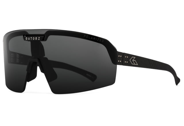 Gatorz Havok Sunglasses Engraved Logo Black Frame Smoke Polarized Lens