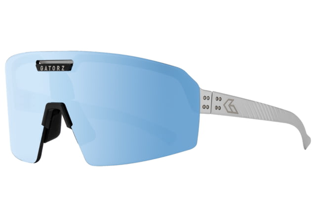 Gatorz Havok Sunglasses Engraved Logo Stainless Frame Blue Mirror Lens