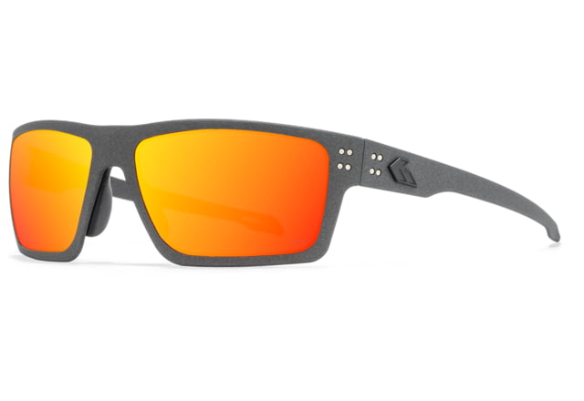 Gatorz Sentix Glasses w/ sunburst Graphite/Matte Black Logo/Polarized Rose Medium