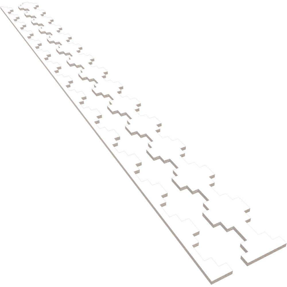 Gypsum 94 in. H x 0.5 in. W Slatwall Panels in PVC 15-Pack