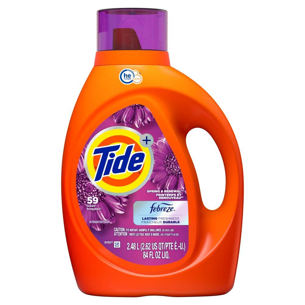 HE Febreze Spring and Renewal Scent Liquid Laundry Detergent, 59-Loads, 84 fl. oz.