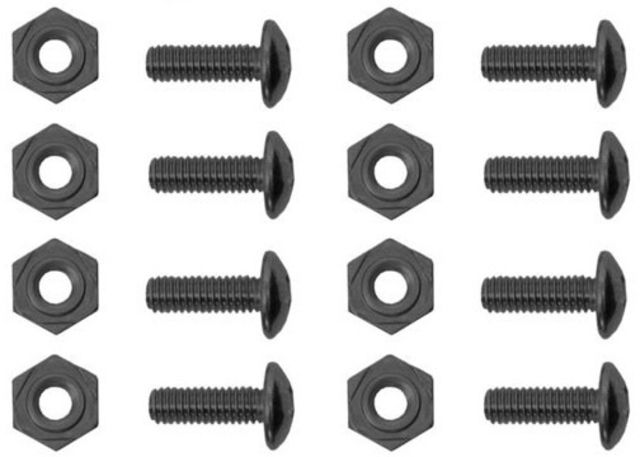 Hazard 4 HardPoint Screw and Nut Set Pack of 8 Black One Size