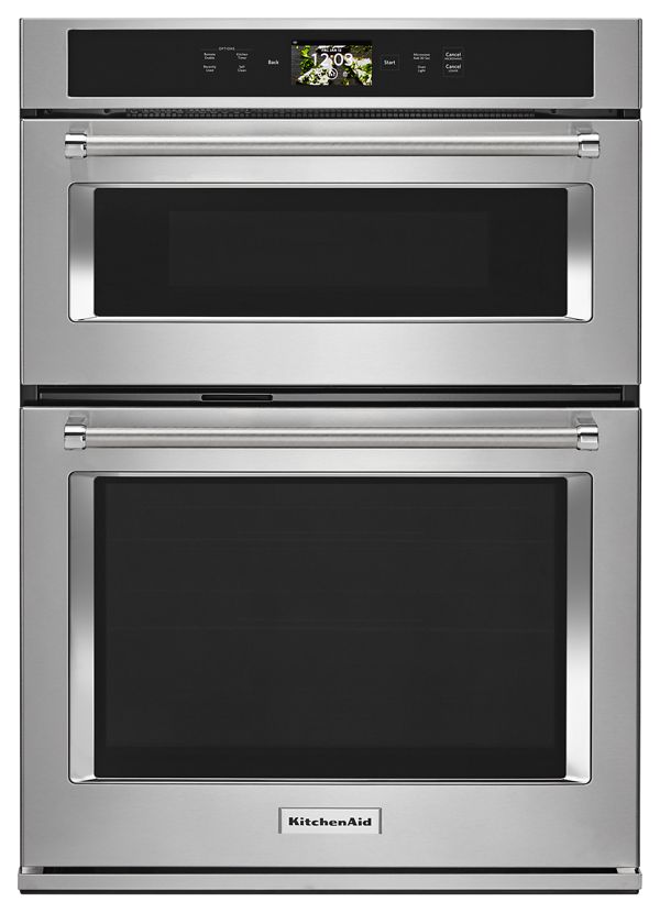 KitchenAid® Smart Oven+ 30" Combination Oven w/ Powered Attachments in Steel, KOCE900HSS