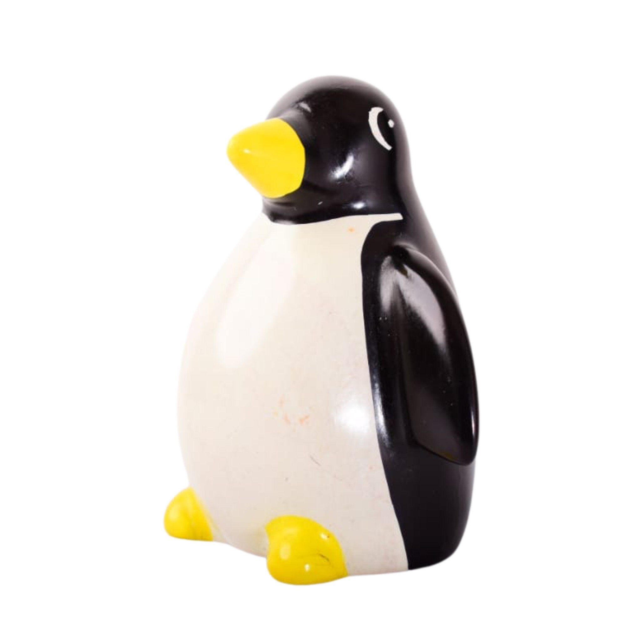 Mr. Ellie Pooh Artistry Cute Penguin Soapstone Figurine - Handmade Whimsy