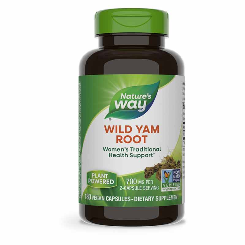 Natures Way Wild Yam Root 180 Veg Capsules