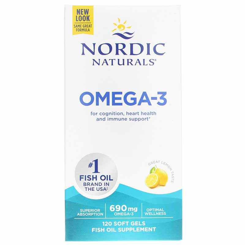 Nordic Naturals Omega-3 Lemon Softgels 120 Softgels