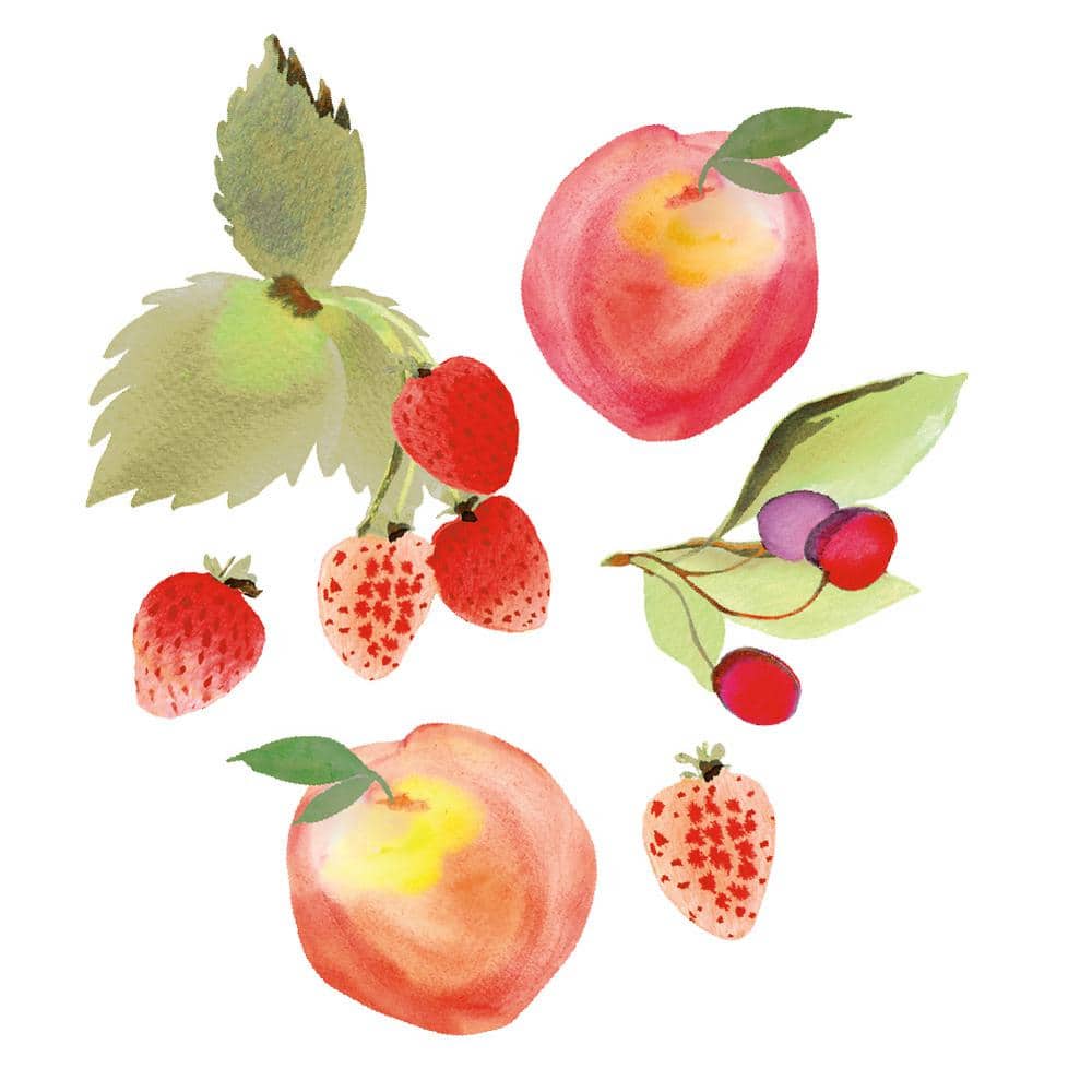 Peach & Berry Medley Peel and Stick Wall Decals (Set of 25)