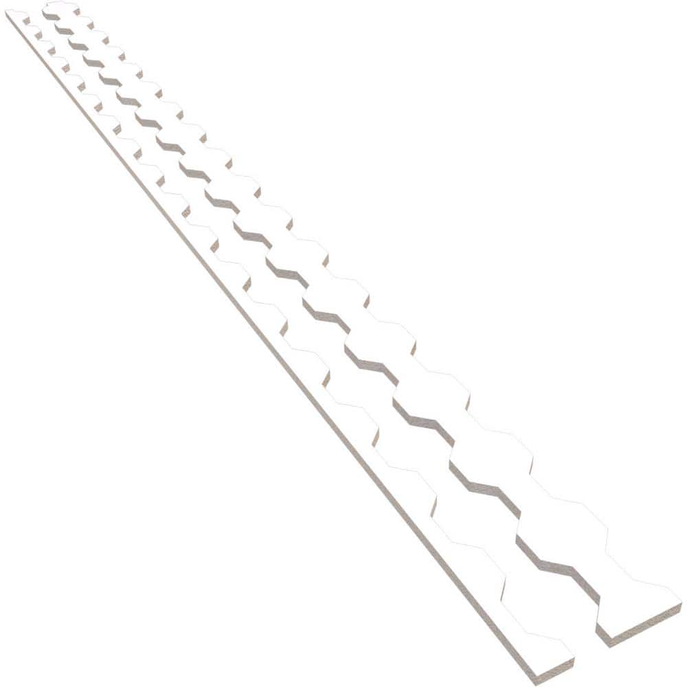 Pontiac 94 in. H x 0.625 in. W Slatwall Panels in PVC 17-Pack