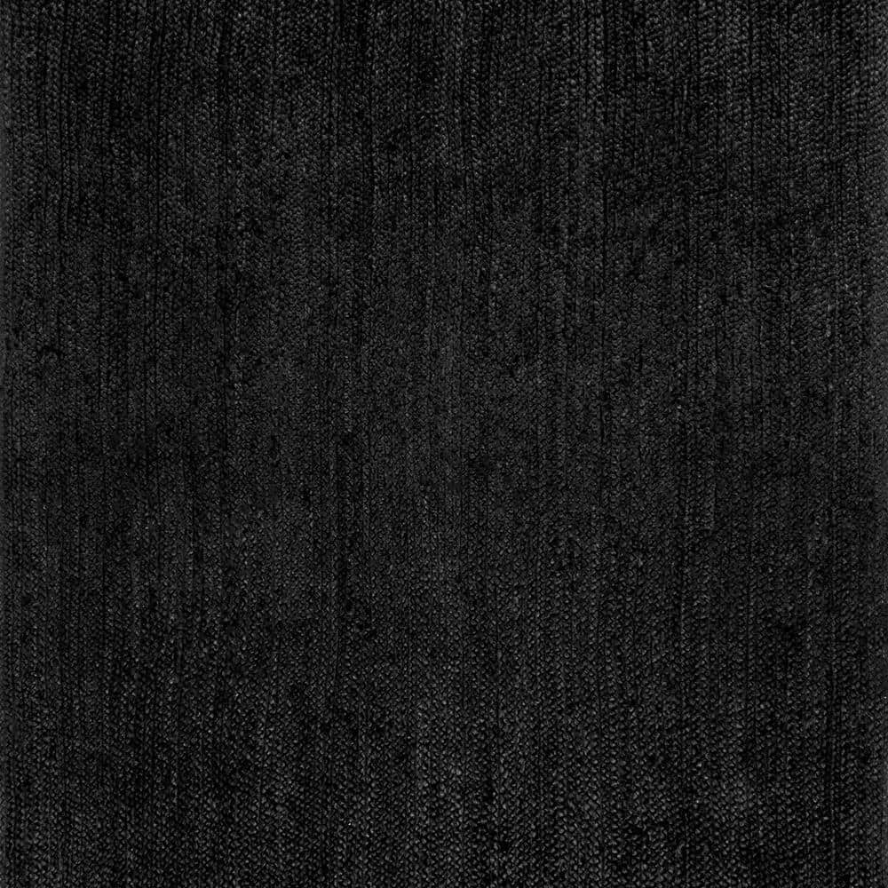 Rigo Chunky Loop Jute Black 6 ft. Square Rug