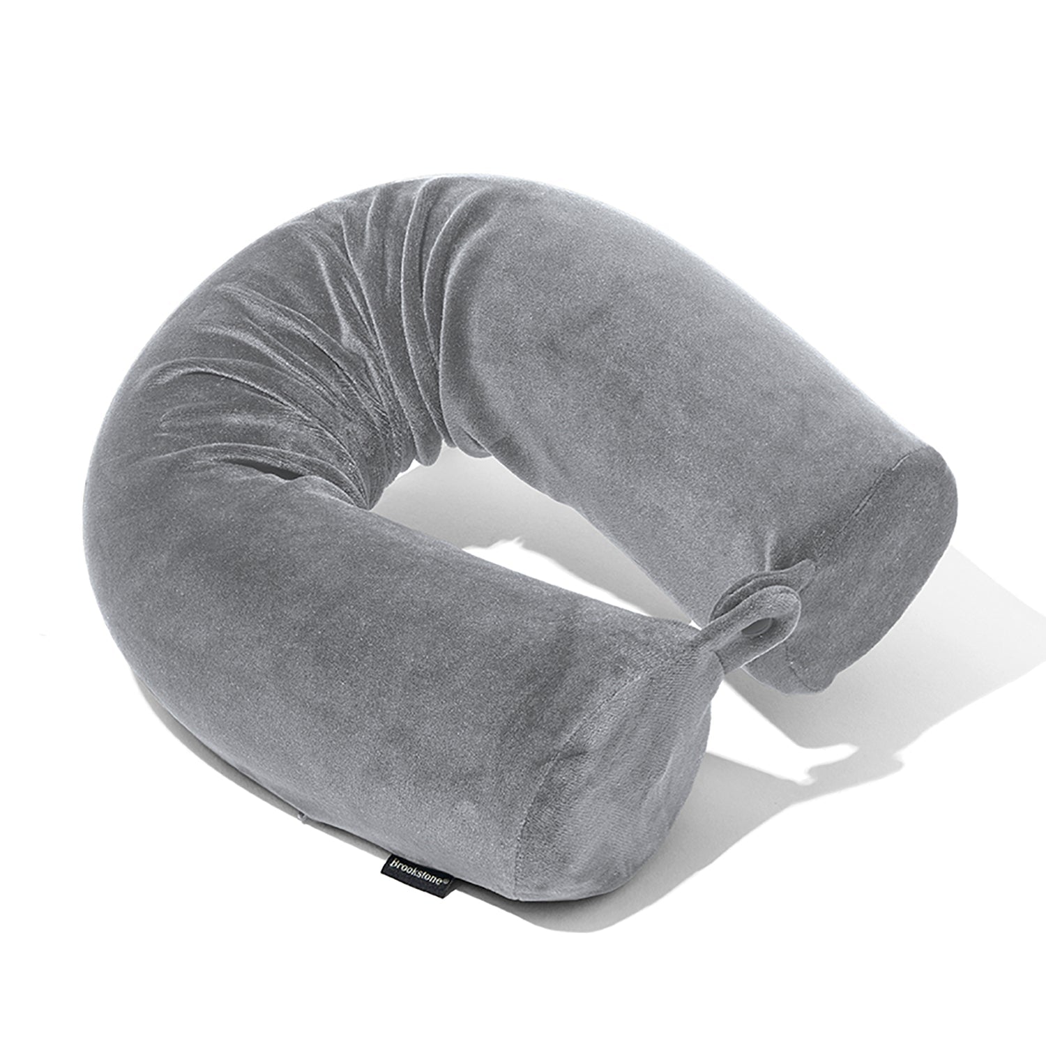 SUPPLY ACCESSORIES Brookstone Free Form Memory Foam Neck Pillow in Grey