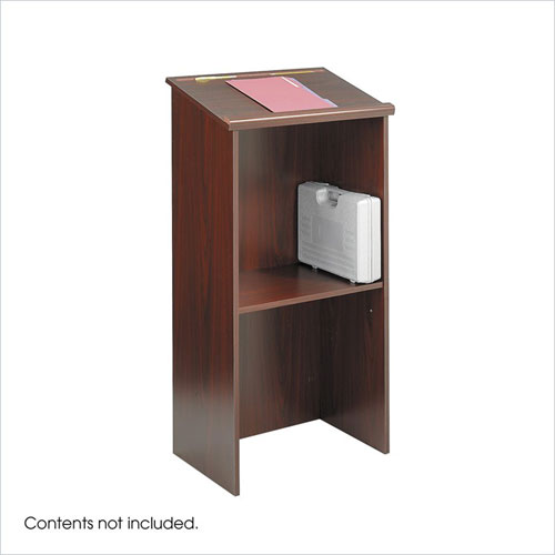 Safco 8915MH Stand-Up Lectern -Mahogany