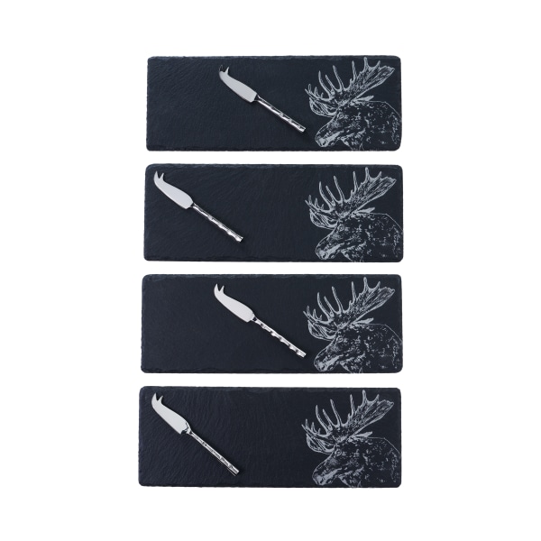 Selbrae House Moose Mini Slate Cheese Board and Knife Set