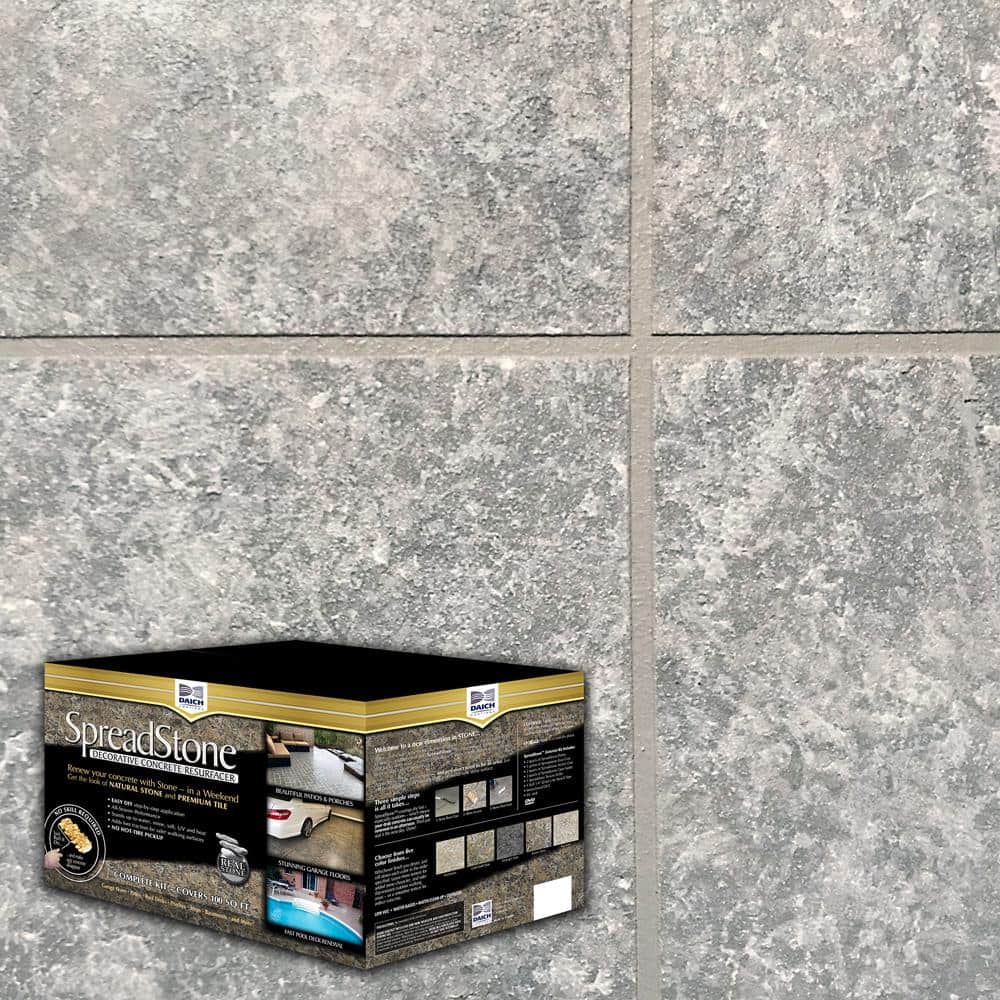 SpreadStone 10 Gal. Summit Grey Satin Interior/Exterior 400 sq.ft. Decorative Concrete Resurfacing Kit