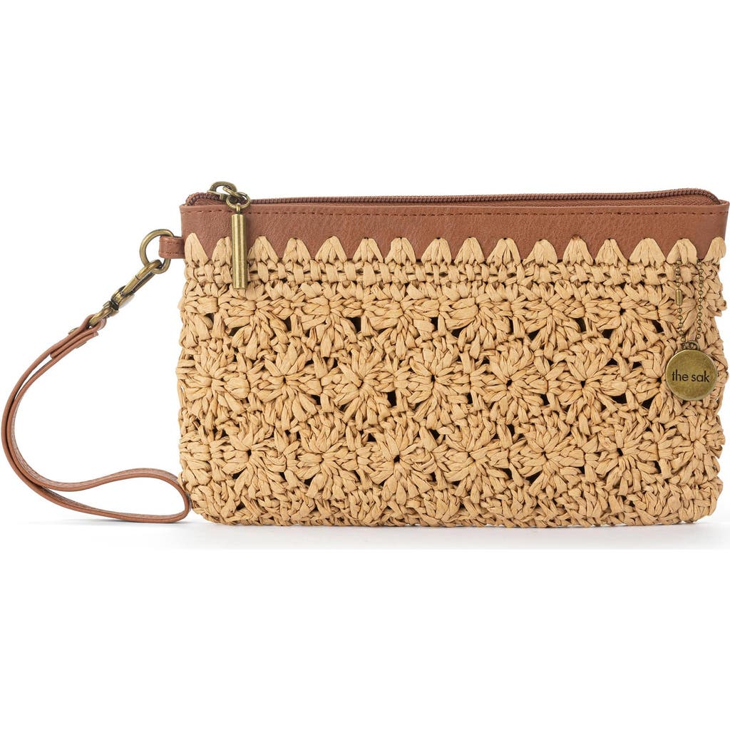 The Sak Vita Wristlet in Natural Primrose Straw at Nordstrom