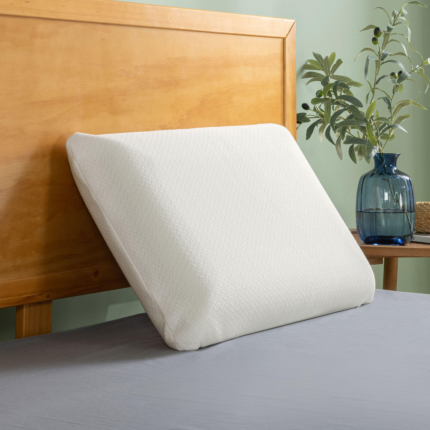 ZINUS Night Therapy Green Tea Memory Foam Pillow with TENCEL Cover-King:- King