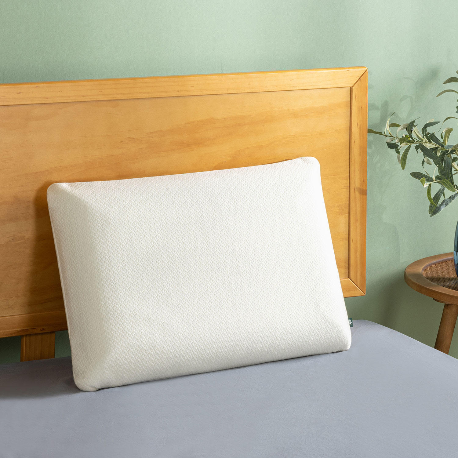ZINUS Night Therapy Green Tea Memory Foam Pillow with TENCEL Cover-Standard:- Standard