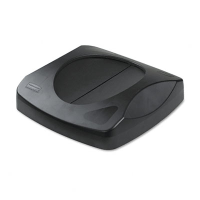 268988BK Swing Top Lid for Untouchable Recycling Center 16 Square Black