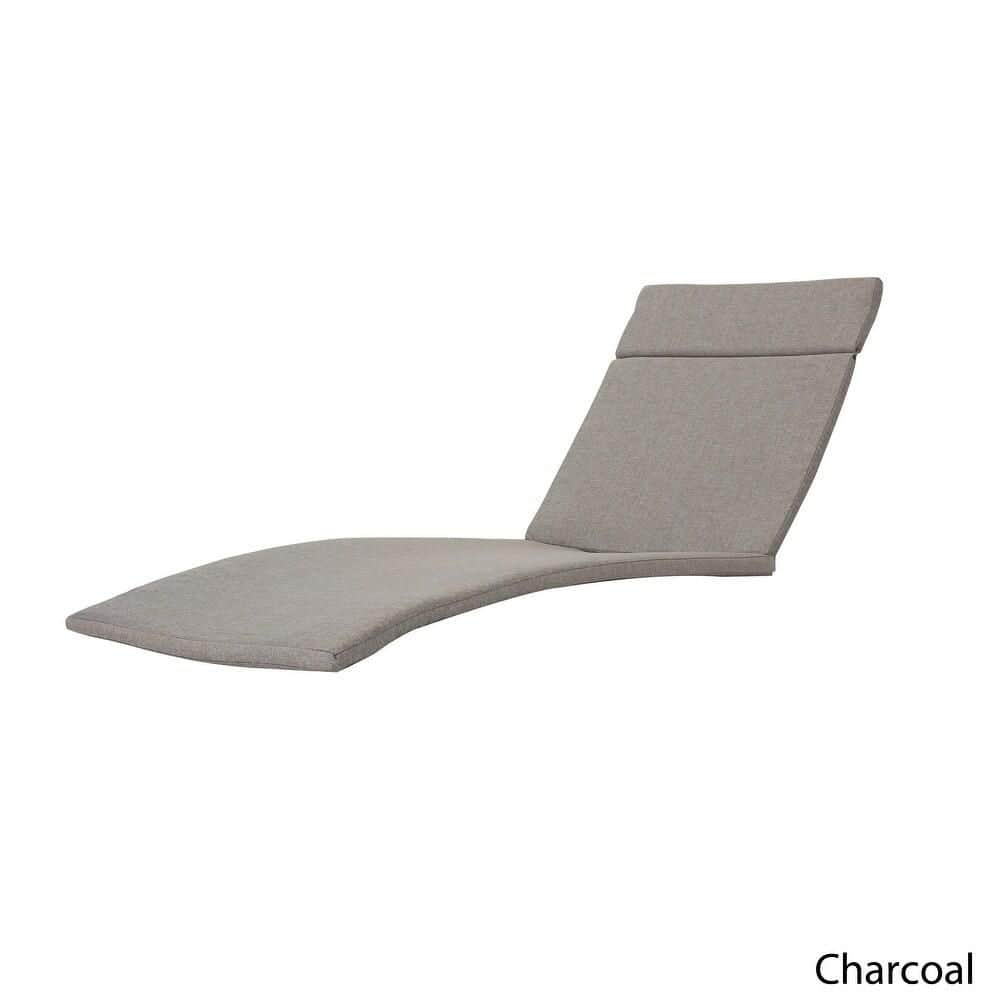 27.5 x 30.25 2-Piece Outdoor Chaise Lounge Cushion (Without Chaise Lounge) in Charcoal