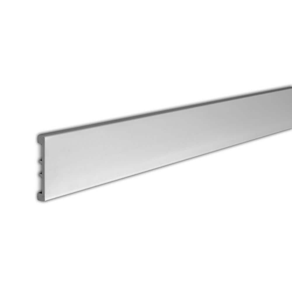 4 in. x 5/8 in. x 96 in. Plain Recycled Polystyrene Base Moulding Pro Pack 56 LF (7-Pack)