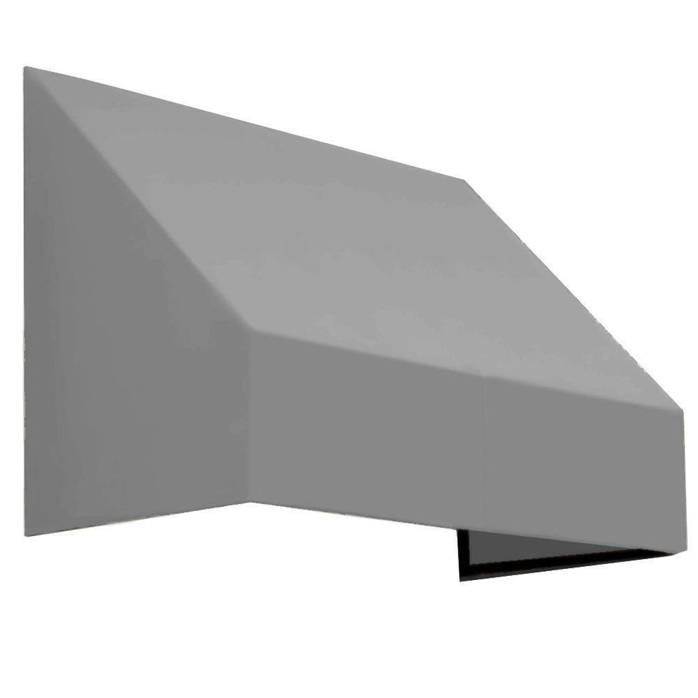 5.38 ft. Wide New Yorker Window/Entry Fixed Awning (16 in. H x 30 in. D) Gray