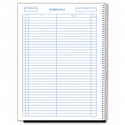 50111 Incoming/Outgoing Calls Message Log 8-1/2 x 11 Book