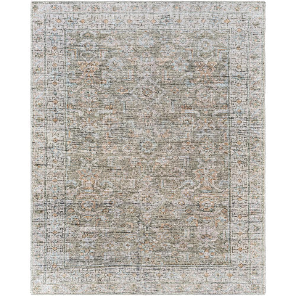 Becki Owens Darling Olive Traditional Machine-Washable 8 ft. x 10 ft. Indoor Area Rug