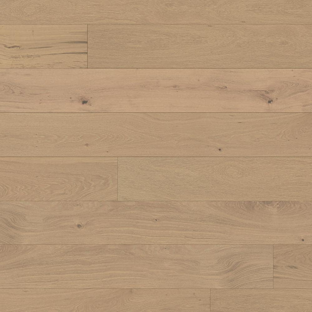 Bolivar Euro Oak 3/8 in. T x 7.5 in. W Tongue and Groove Wire Brushed Engineered Hardwood Flooring (39.06 sqft/case)