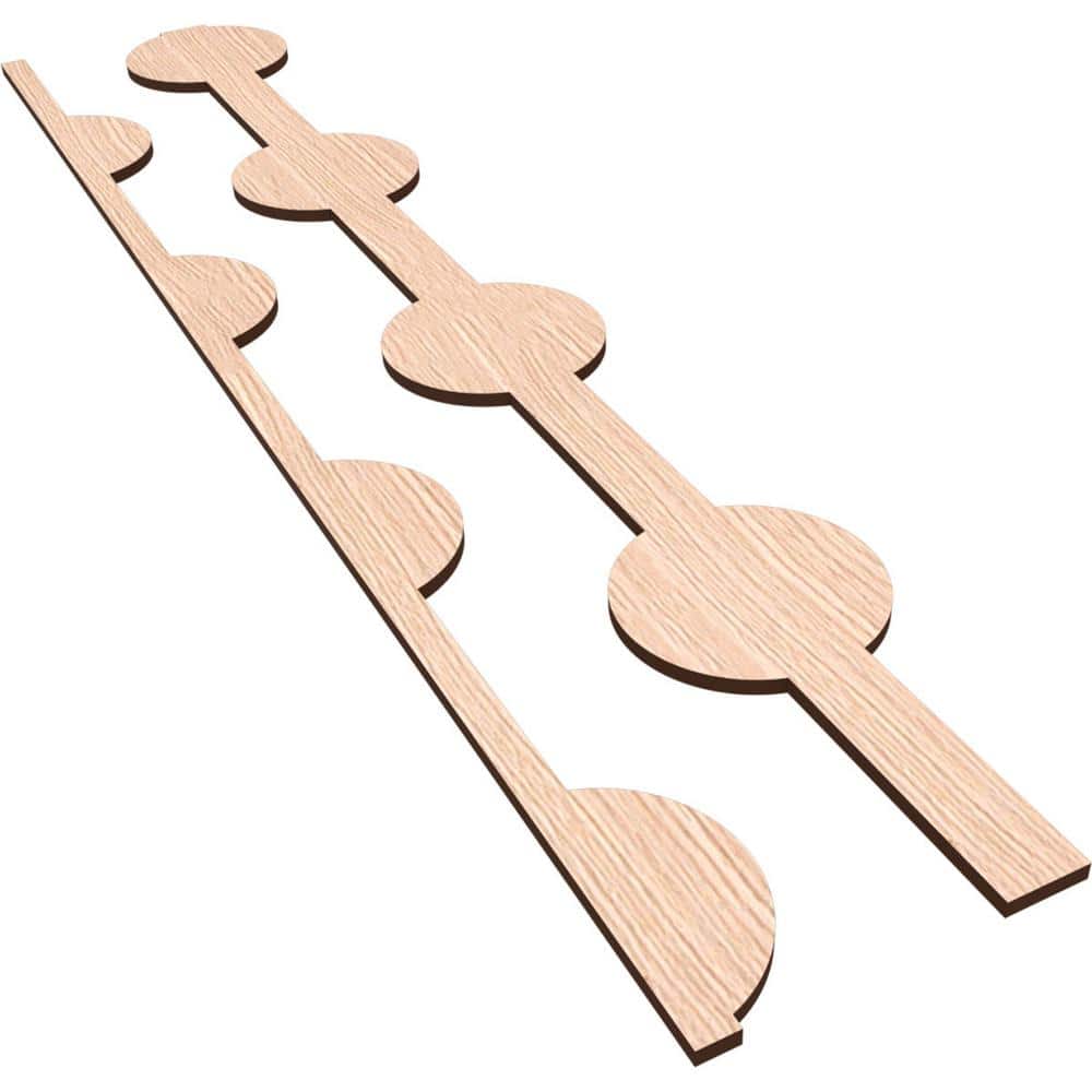 Bridgeport 47 in. H x 0.375 in. W Slatwall Panels in Red Oak 12-Pack