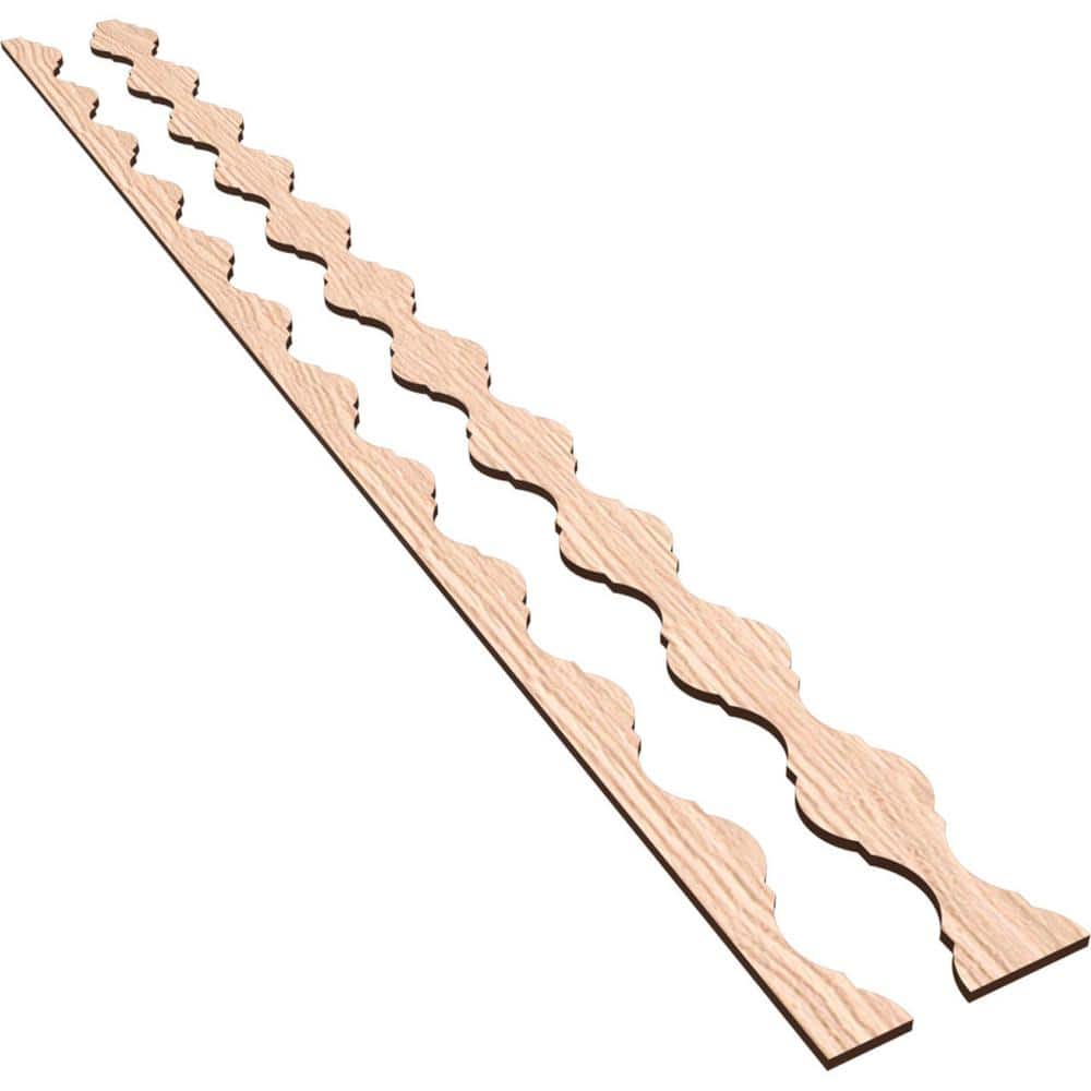 Casablanca 47 in. H x 0.25 in. W Slatwall Panels in Red Oak 31-Pack