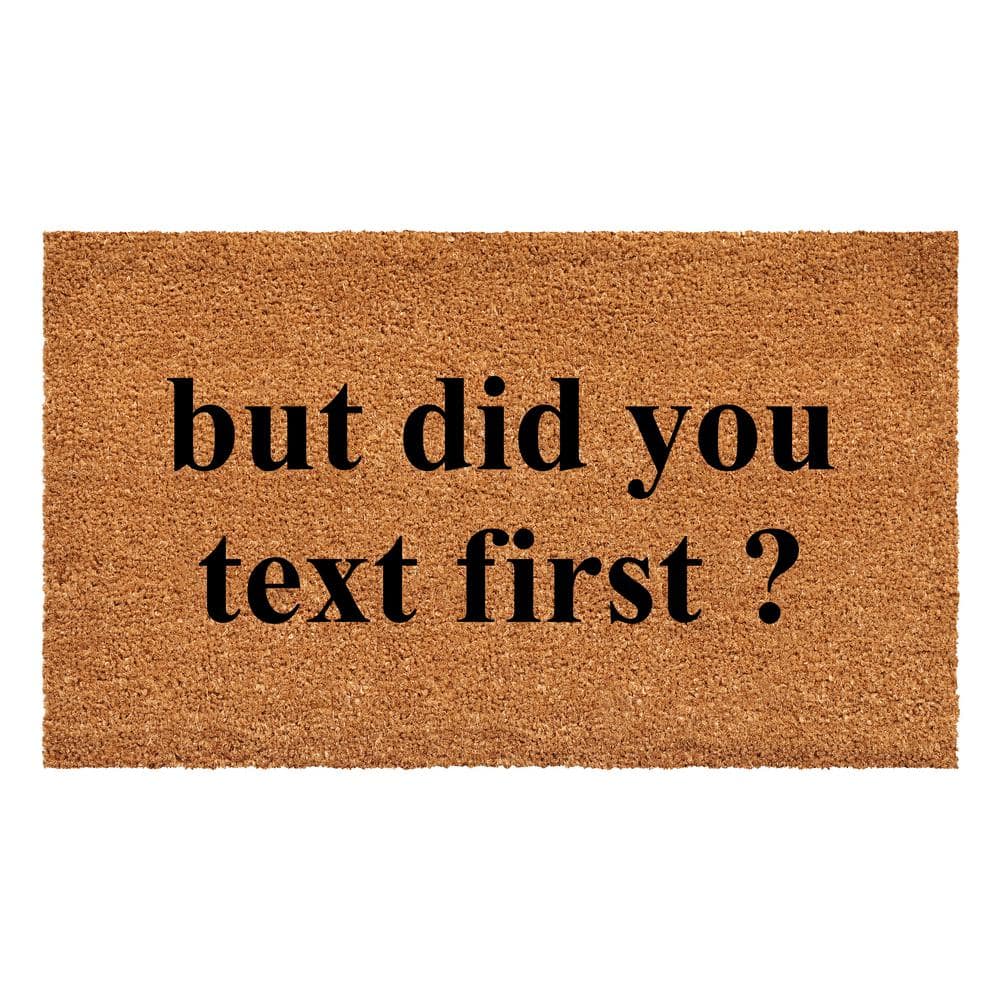 Did You Text First 24 in. x 36 in. Door Mat