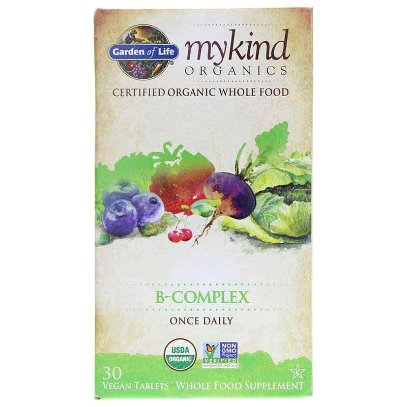 Garden of Life mykind Organics B-Complex Once Daily 30 Veg Tablets