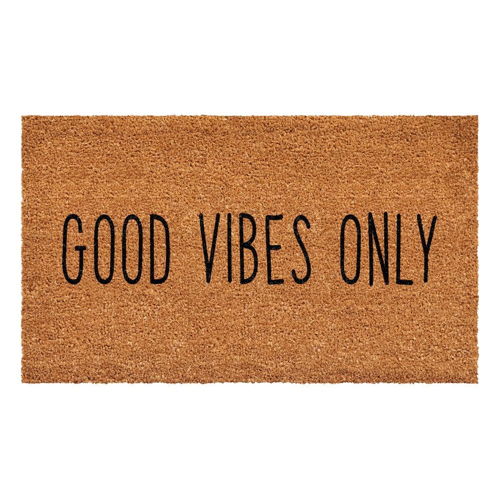 Good Vibes Only 24 in. x 36 in. Door Mat