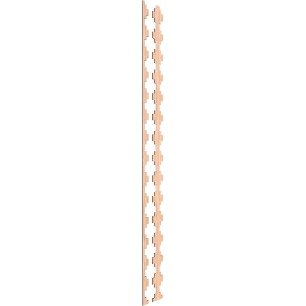 Gypsum 94 in. H x 0.25 in. W Slatwall Panels in Hickory 15-Pack