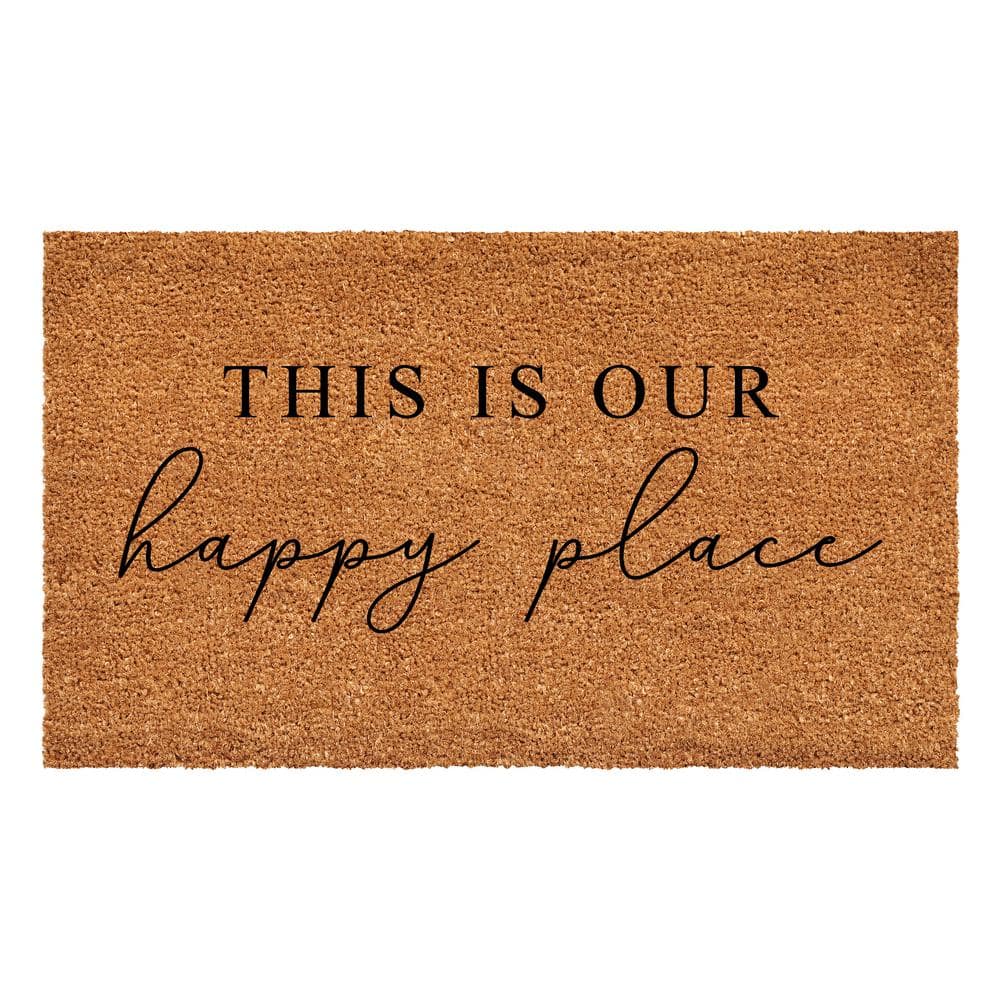 Happy Place Doormat, 24" x 36"