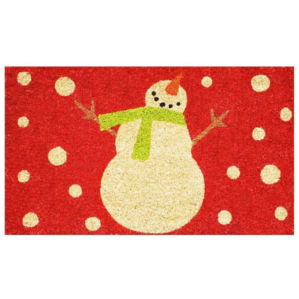 Holiday Snowman Doormat, 24" x 36"