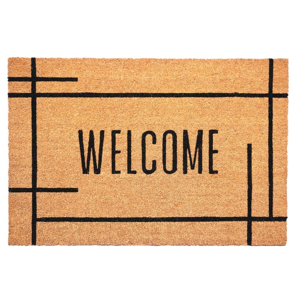 Modern Natural Welcome Doormat 17" x 29"