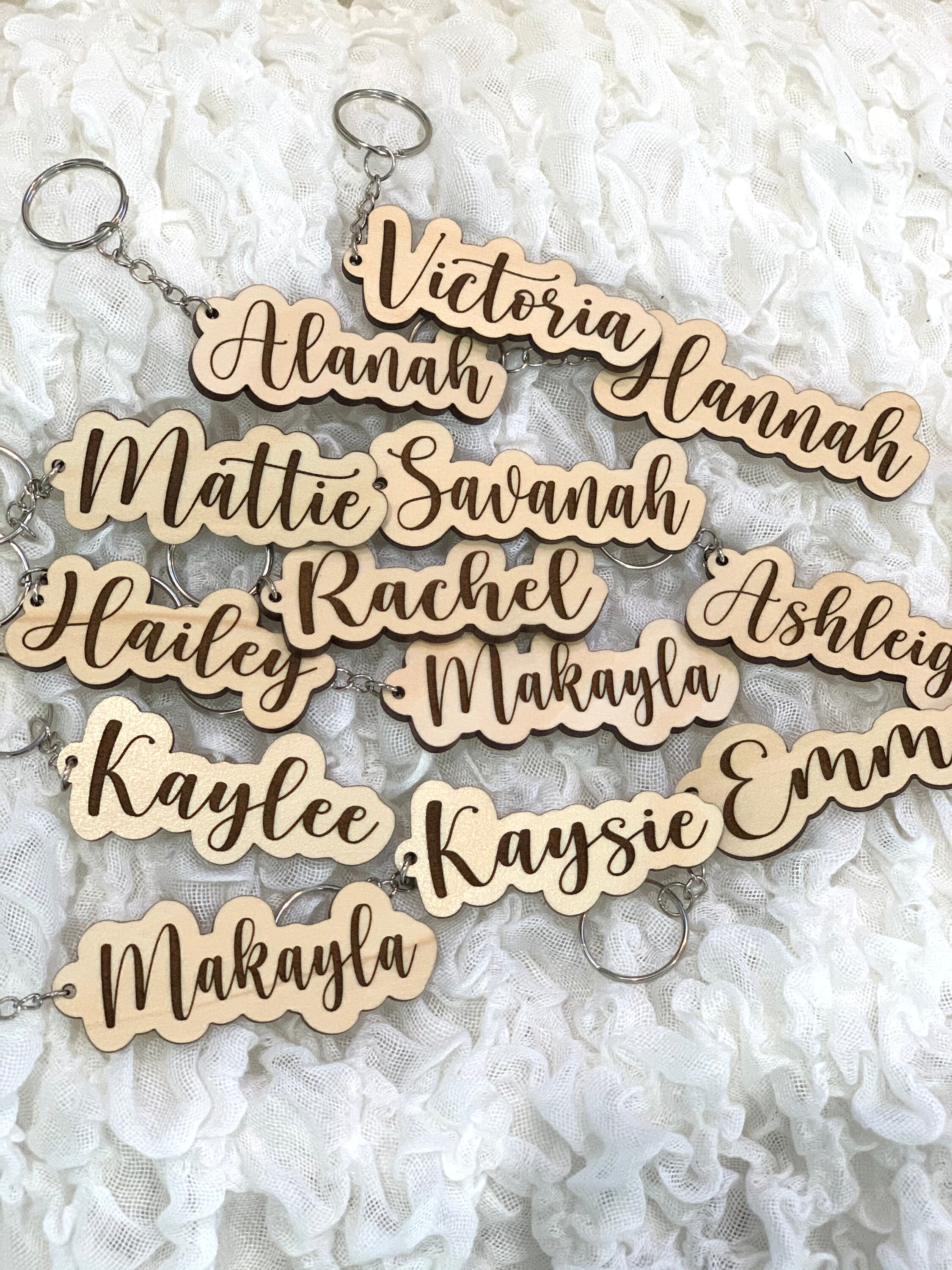 Name Keychain/Personalized Key Chain Wood Custom | 1 Piece