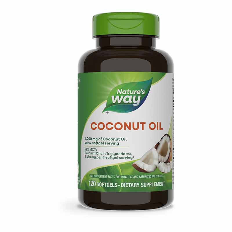 Natures Way Coconut Oil Pure Extra Virgin 120 Softgels