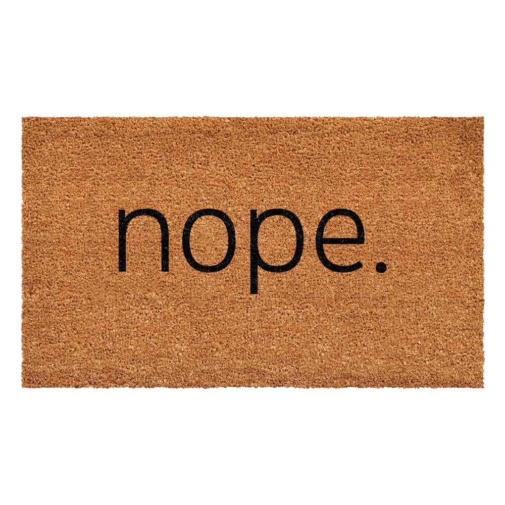 Nope 17 in. x 29 in. Door Mat