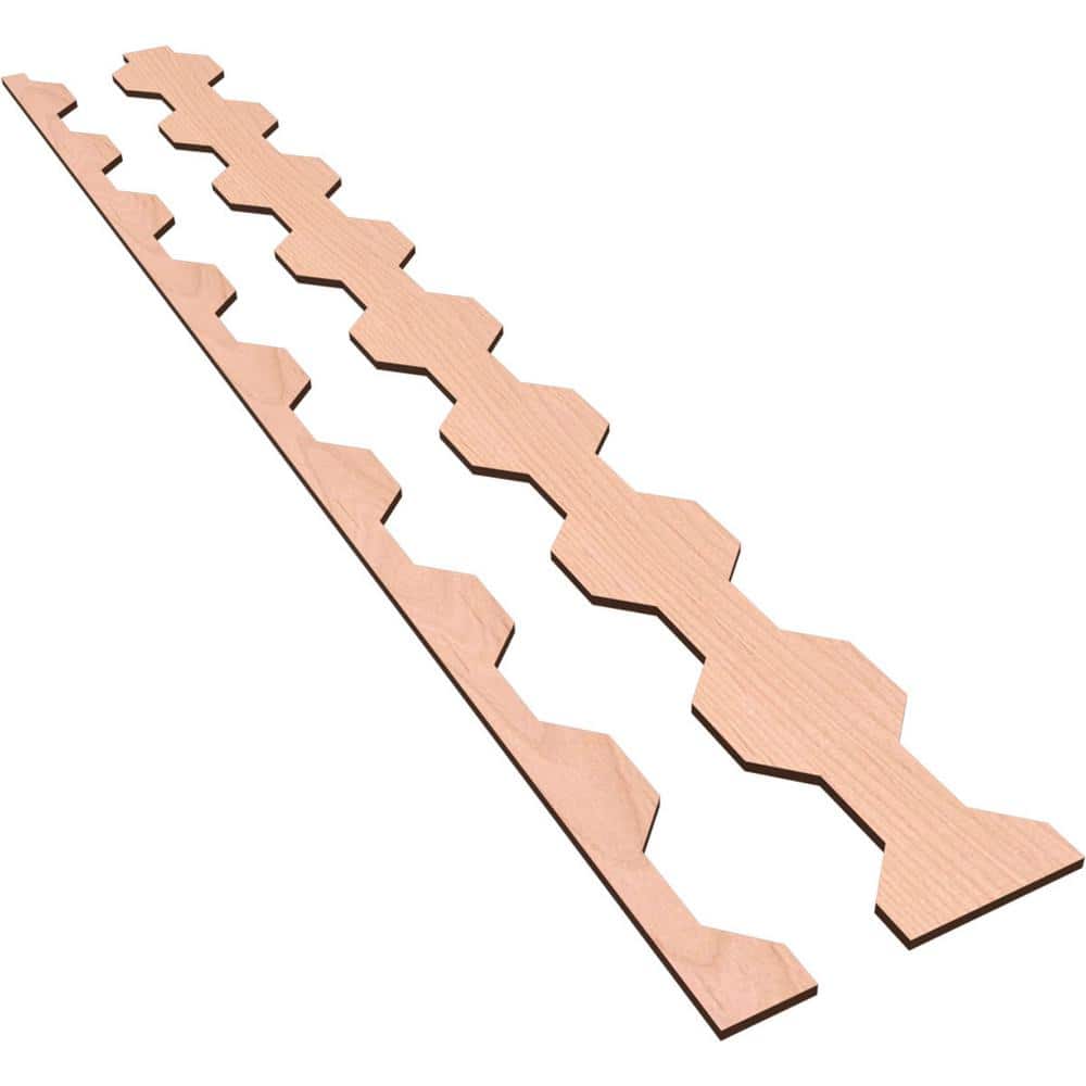 Pontiac 47 in. H x 0.25 in. W Slatwall Panels in Alder 17-Pack